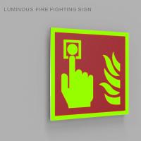 Buy cheap 100g Call Point Photoluminescent Fire Signs Glow In The Dark ISO9001 Certificate product
