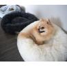Buy cheap Fluffy Brown Pink Anti Anxiety Dog Bed 50cm 60cm 70cm Diameter Dog Mattress Bed Calming Dog Bed Donut Cat Bed from wholesalers