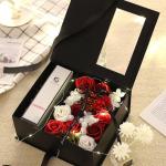 Hot Sale Window Flower Box Luxury Center Parting Packaging Flower Boxes Wedding
