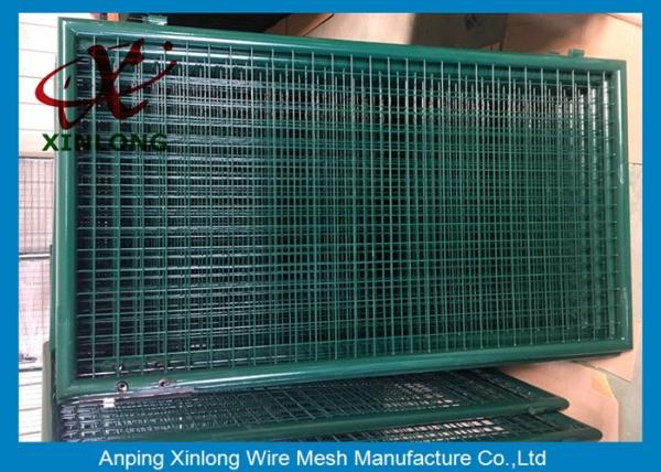 Buy cheap Dark Green PVC Coated Welded Fence Gate With Round Post For Gym XLF-16 from wholesalers