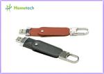 Auto Run Leather USB Flash Disk Metal Keyring Pendrive Creativo USB 2.0 / USB 3