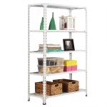 5 Tiers Adjustable Metal Storage Shelving Boltless Rack Shelving Corrosion