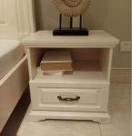 White Bedside Table Contemporary Bedroom Furniture / European Design Furniture