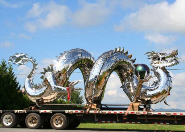 Buy cheap Traditional Chinese Large Dragon Sculpture , Metal Dragon Garden Sculpture from wholesalers