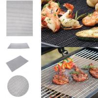 Buy cheap Metal Round Hole Barbecue Grill Grill Net Barbecue Tool Non-Stick PTFE Barbecue product