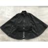 Buy cheap Black Cape Funnel Collar Ladies Wool Coat Melton Material With Belt TW64853 from wholesalers