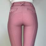 Little Girls Pink Cute Horse Riding Pants Leggings With Pockets Stretchy