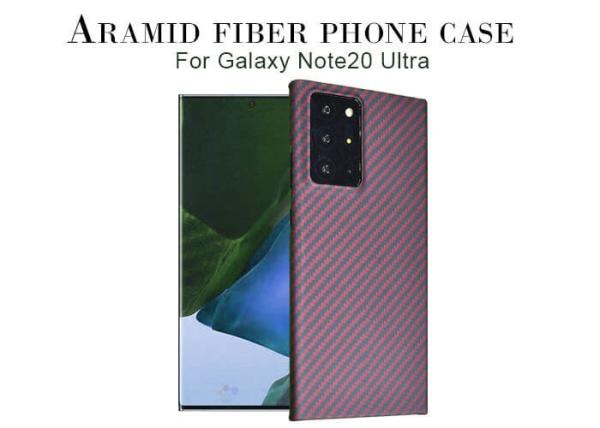 Buy cheap Samsung Note 20 Ultra Red Color Half Cover Aramid Phone Case from wholesalers