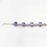 Buy cheap Women Jewelry 925 Silver Created 7x9mm Oval Amethyst Cubic Zircon Tennis Bracelet(B05PURPLE) from wholesalers