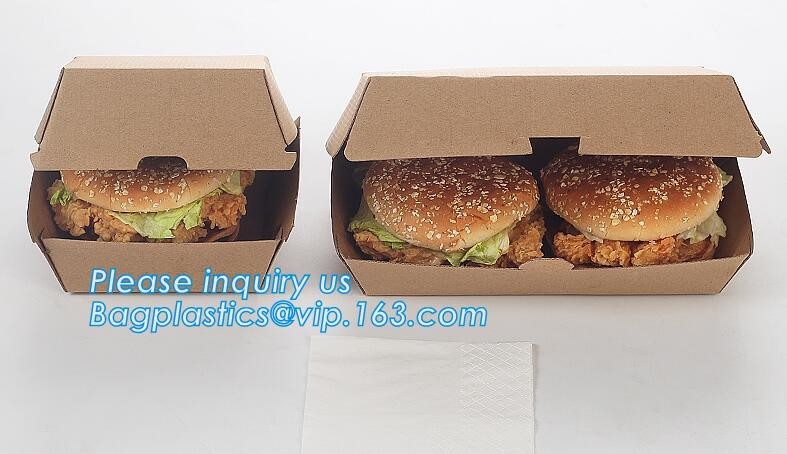 Cheap Cardboard foldable kraft paper lunch box with window,Lunch noodle fast food kraft paper box by customized logo pri
