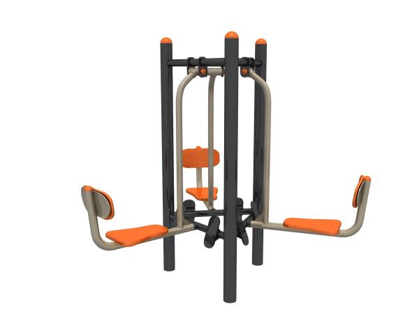 Buy cheap Factory Price Body Building Outdoor Fitness Equipment Three-seated Sit Push Machine from wholesalers