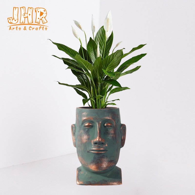 Grey Bucket Shape 33.5x32x44.5cm Clay Flower Pots