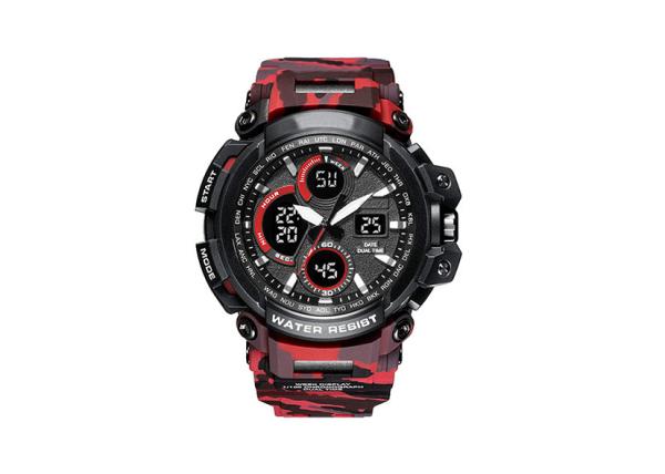 Buy cheap Rubber Band 12 / 24 Hour Stopwatch , LED Male Camo Sports Watch Customized Logo from wholesalers