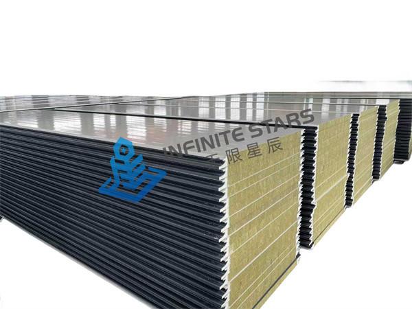 Buy cheap 95 115 Model Color Steel Rock Wool Sandwich Panel 50mm 75mm 100mm 150mm Thickness from wholesalers