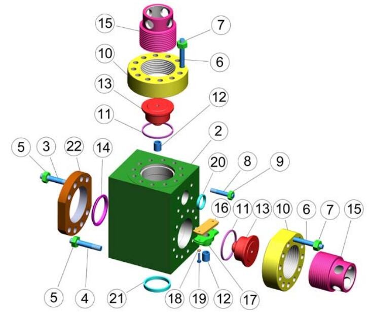 Rongsheng RS-W440 mud pump fluid end, Rongsheng F1600 mud pump liner, Rongsheng RS-F1300L mud pump piston