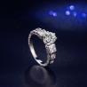 Buy cheap CZ with Big Round Zircon Ring Elegant Women Wedding Rings High Quality Delicate Gift Ring Fashion AAA CZ RIng Jewelry from wholesalers