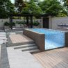 Buy cheap Pools Swimming Outdoor Metal Frame Fiberglass In-Ground Pool with Acrylic Material from wholesalers