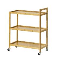 Buy cheap 3 Tier Storage Bamboo Kitchen Shelf / Rack 58.1x30.2x76.4cm With Wheels product