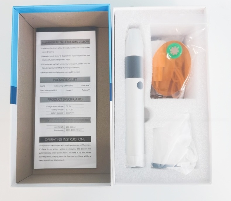 Metal Tips 1 Second Dental Light Cure Wireless Strong Power LED Dental Curing Light