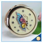Shinny Gifts Metal Compact MirrorJeweled Makeup Pocket Mirror Custom Cosmetic