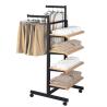 Buy cheap Custom Size Retail Store Display Stand Metal Clothes Rack With Shelves from wholesalers