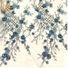 Buy cheap Blue 3D Embroidery Mesh Beaded Lace Fabric For Dresses from wholesalers