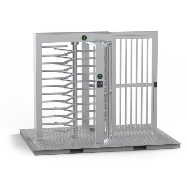 Door Access Control Equipment Security Double Channel RFID Full Height Turnstile