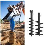 Hex 57mm Hydraulic Earth Drilling Auger Machine With Single Pin Hitch For Mini