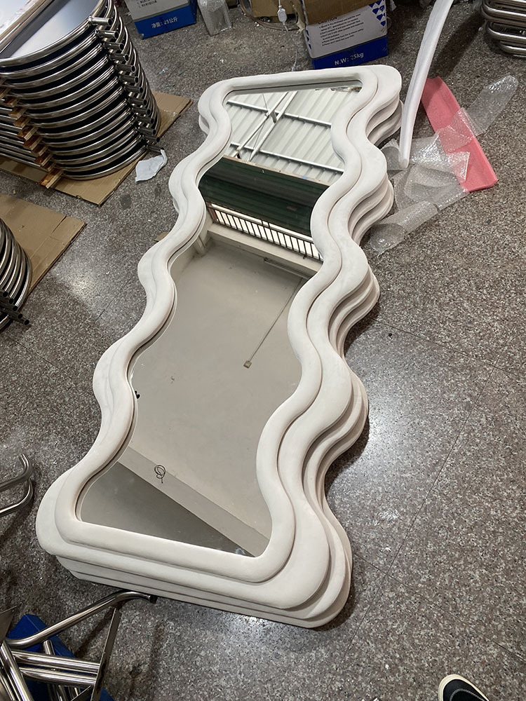 Standing Wavy Oversized Arched Floor Mirror 71x32 Dressing Room