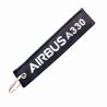 Buy cheap Blank Custom logo Embroidery Fabric Woven Brand Airplane Jet Tag Key Ring Embroidered Airline Keychain from wholesalers
