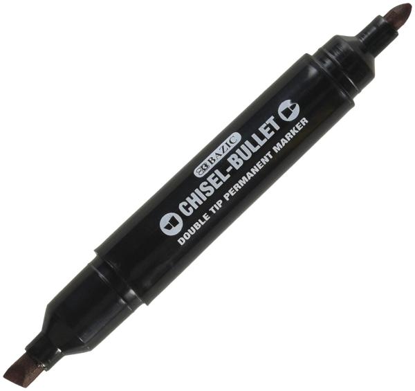 Buy cheap black permanent marker with fiber double tip from wholesalers