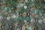 Green Color Printed PU Leather Snake Skin Design OEKO-100 Standard