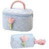 Buy cheap Soft Corduroy Makeup Bag Set Makeup Bag Organizer Bag Large Shock-proof Cute Makeup bag Suitable for la from wholesalers