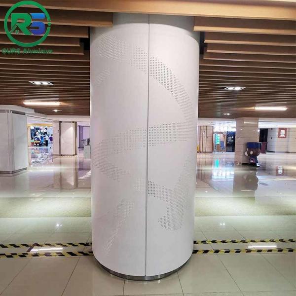 Buy cheap Decoration Interior Curved Aluminum Sheet Metal Wall Panels Column Seamed Cover Perforated from wholesalers