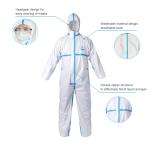 Full Body Protection Suit Rubber Seal Disposable Isolation Gowns