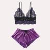 Buy cheap Mature Thin Sleepwear Silk Fabric Lace Bra Underwear Set Sexy Lingerie For Hot Girl from wholesalers
