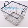 Buy cheap supermarket custom oblong wire metal storage baskets, Rose-Gold Fruit Baskets Storage Baskets Metal Wire Baskets, wire from wholesalers