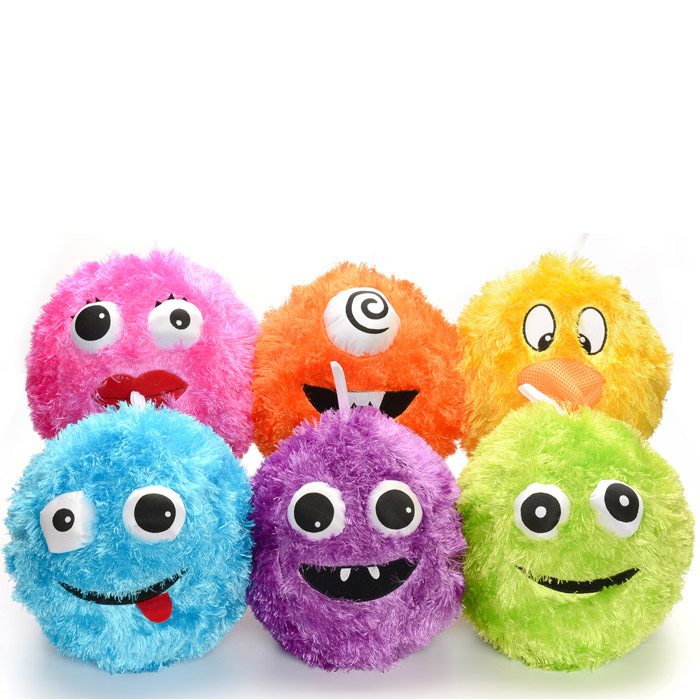 6" Fuzzy Fluffy Freaky Face Ball with 100g-600g Capacity