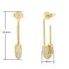 Buy cheap Women Hoop Earrings In 925 Silver With Clear CZ Diamond Brazilian Yellow Gold Jewelry from wholesalers