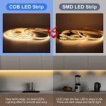 100lm/w DC 12V24V 8mm 320leds Blue Flexible COB Led Strip Light for Cabinet