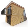 Buy cheap Portable Tiny Home Prefab Houses with Steel Frame Galvanized Steel Bending 180g and 50/75/100mm Wave Sandwich Panel Walls from wholesalers