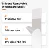 Buy cheap Nano PET Whiteboard Film Roll Silicone Removable Dry Erase Film Sheet from wholesalers
