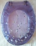 poly-resin toilet seat cover,sea star shell design transparent poly-resin toilet