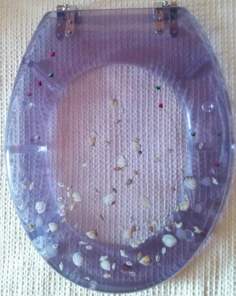 Buy cheap poly-resin toilet seat cover,sea star shell design transparent poly-resin toilet seat, from wholesalers