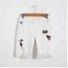 Buy cheap Summer Embroidered Girls Denim Clothes , Girl Jeans Short Pants Fashion Design from wholesalers