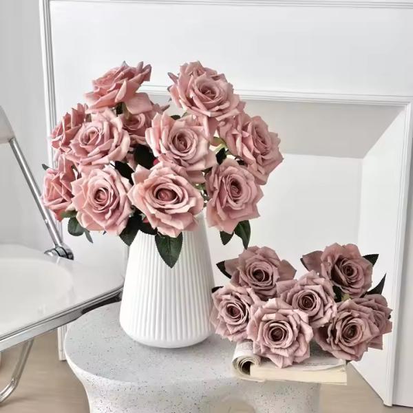 Buy cheap Artificial silk rose bouquet wedding decoration from wholesalers