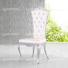 Buy cheap White Modern Crystal PU Leather Dining Chairs 10.5kg 201 Stainless Steel frame from wholesalers