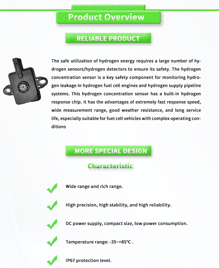 ODM Supported UBHL-XY CAN Fuel Vehicle Detection Hydrogen Concentration Sensors