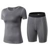Buy cheap 2 pieces short sleeved blouse T-shirt + shorts girl suit from wholesalers