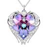 Buy cheap Purple Sterling Silver Heart Pendant Necklace from wholesalers